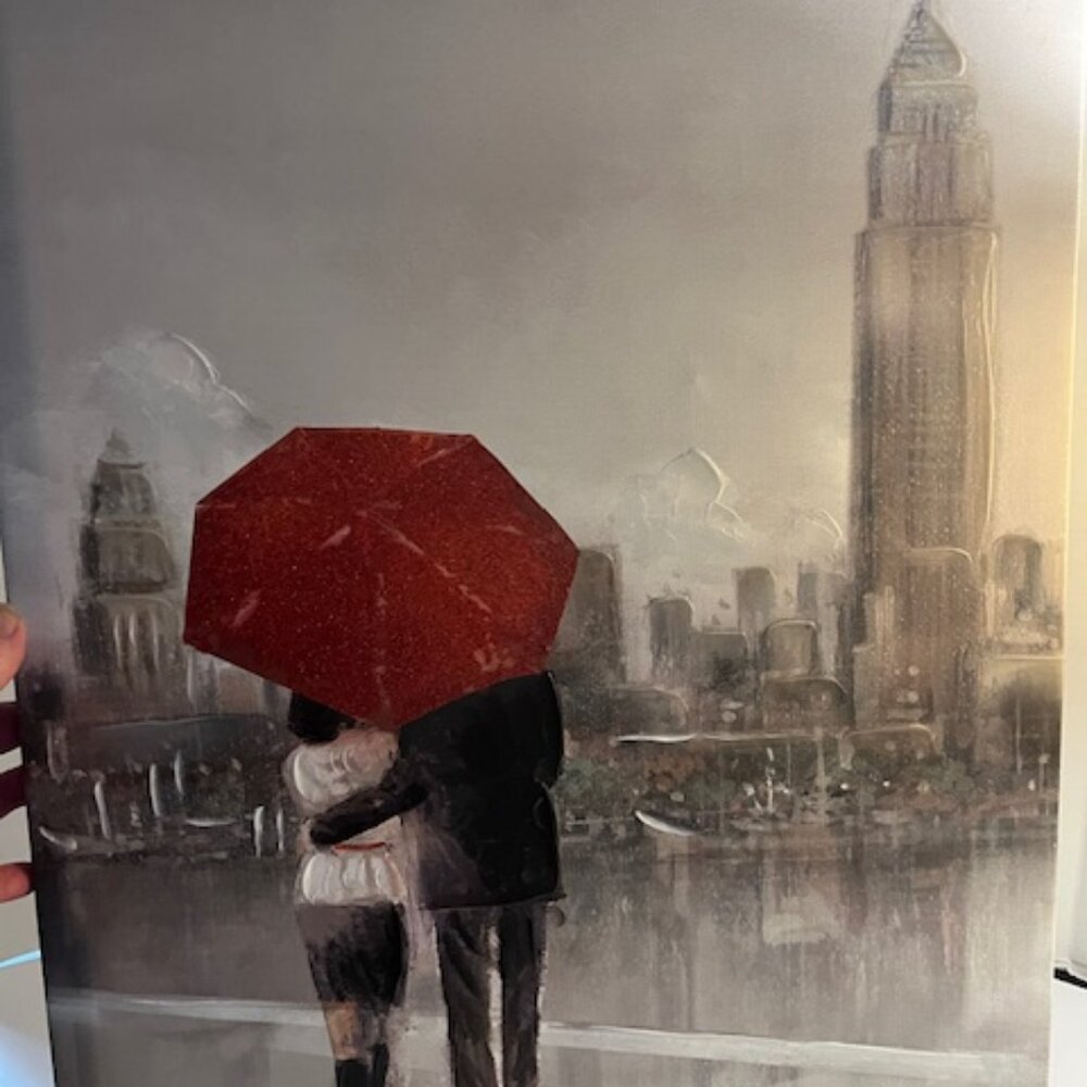 Ruane Manning "Modern Couple in NY" Canvas Print 16 X 20 Signed by Artist